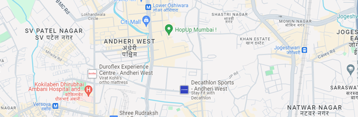 Hiranandani Vista Residences Andheri West Location Map